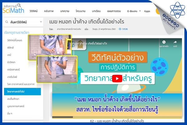 “เมฆ หมอก น้ำค้าง เกิดขึ้นได้อย่างไร” สสวท. ไขข้อข้องใจด้วยสื่อการเรียนรู้