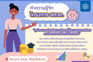 สสวท. ชวนทำความรู้จัก กับโครงการ สควค.