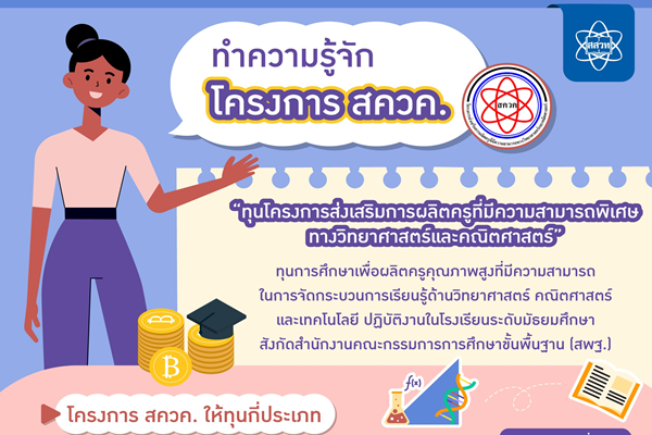 รูปประจำเรื่อง: สสวท. ชวนทำความรู้จัก กับโครงการ สควค.