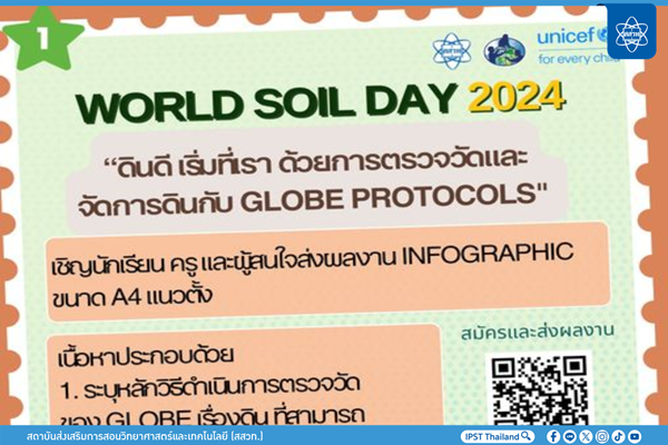 รูปประจำเรื่อง: ไม่ใช่ประกวดแต่ร่วมสนุกชิงของที่ระลึก จัดทำอินโฟกราฟิกวันดินโลก หมดเขต 15 ธ.ค.นี้