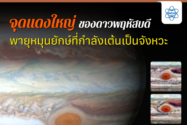 รูปประจำเรื่อง: จุดแดงใหญ่ของดาวพฤหัสบดี พายุหมุนยักษ์ที่กำลังเต้นเป็นจังหวะ