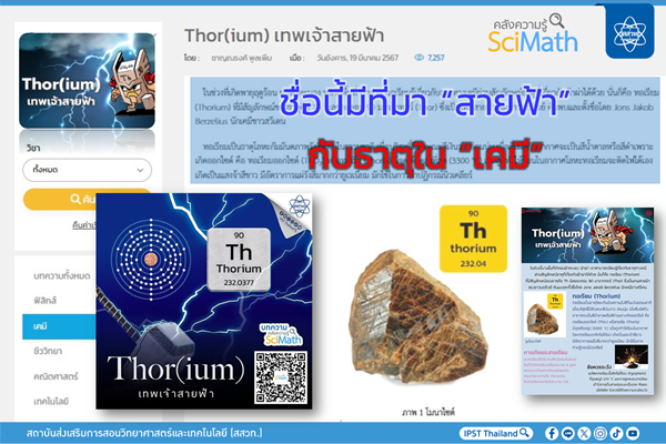 ชื่อนี้มีที่มา “สายฟ้า” กับธาตุใน “เคมี”