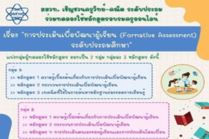 สสวท. เปิดรับสมัครครูประถมฯ วิทย์-คณิต เข้าร่วมหลักสูตรออนไลน์ “การประเมินเพื่อพัฒนาผู้เรียน (Formative Assessment)” ยกระดับการเรียนรู้!